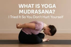 A Girl practicing Yog Mudrasana