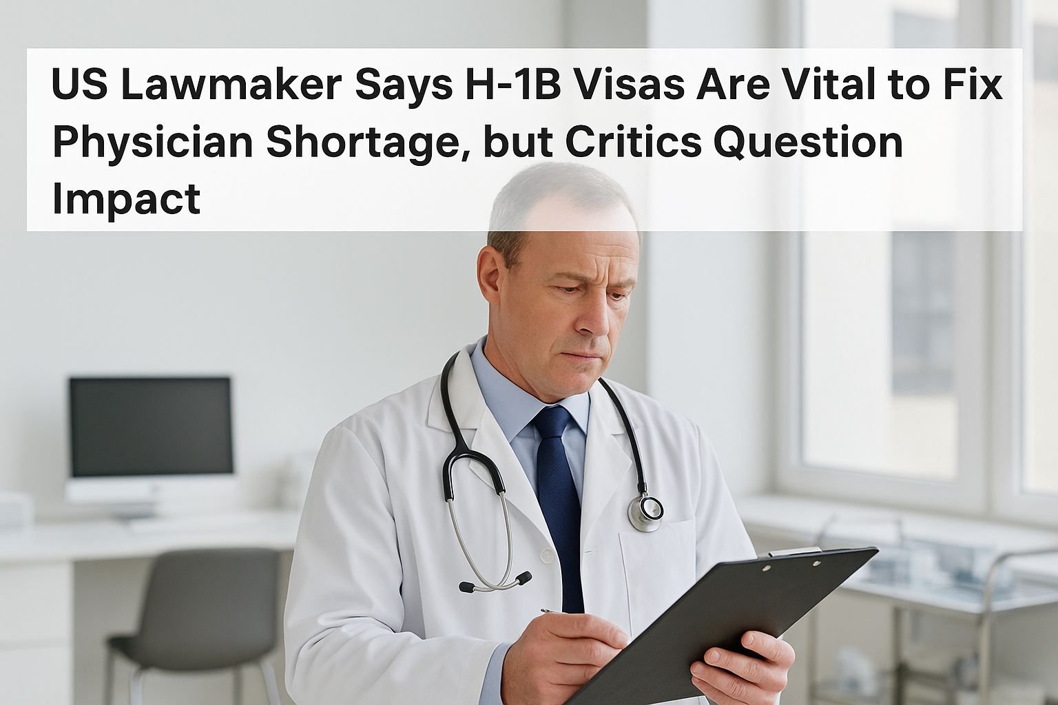US Lawmaker Says H-1B Visas Are Vital to Fix Physician Shortage