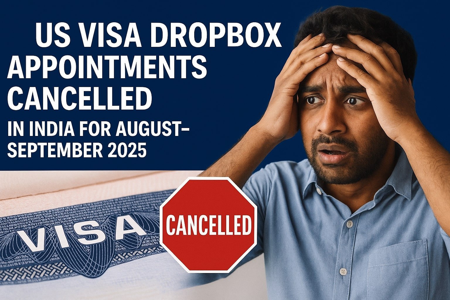 a applicant is tense after news of US Visa Policy Change Dropbox Appointments Cancelled in India for August–September 2025